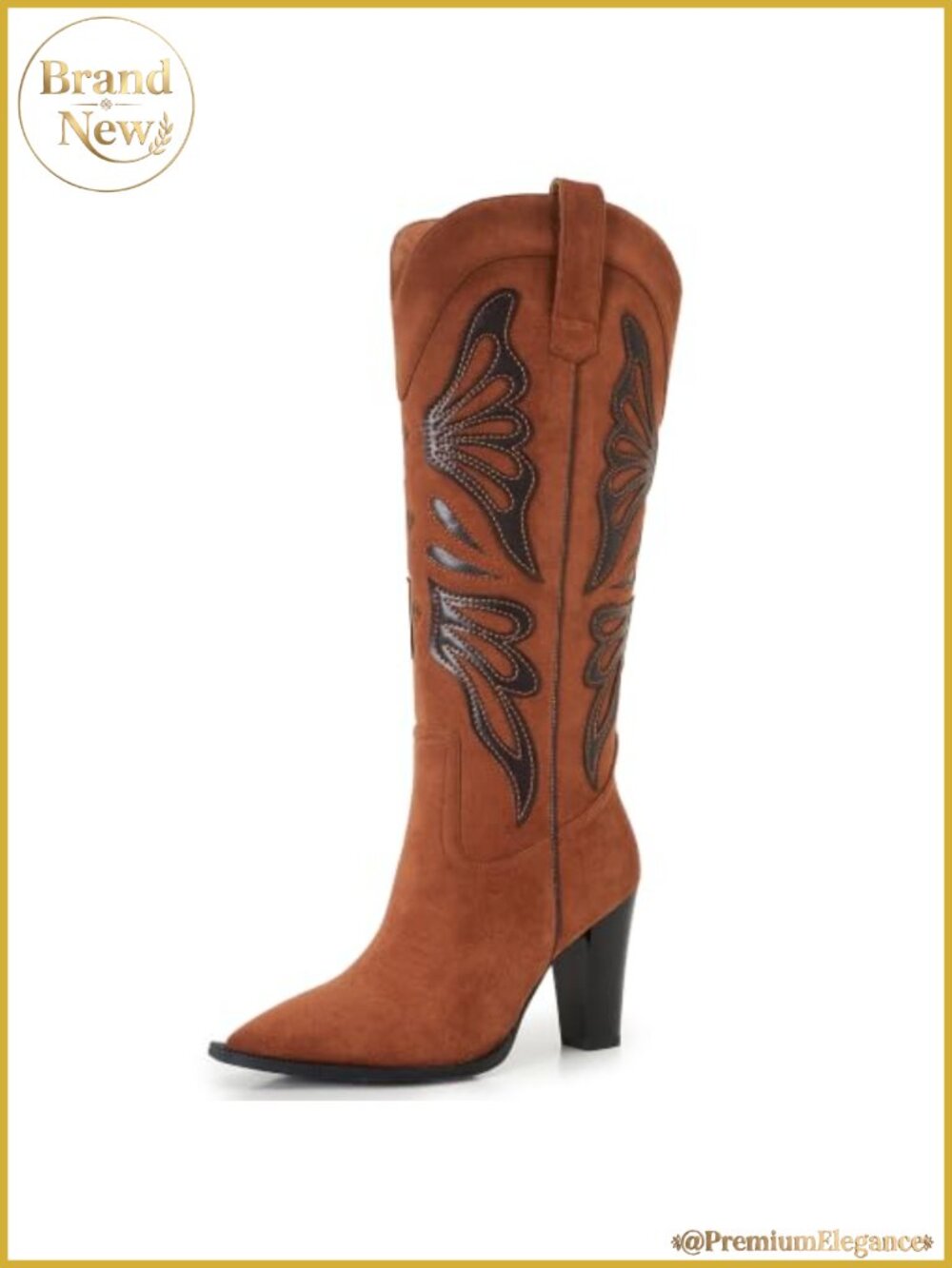 Women's Knee High Cowboy Boots High Heel Western Snip Toe
